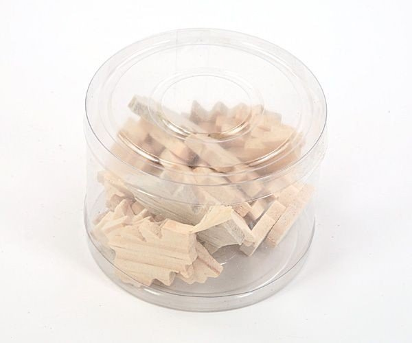 Wooden leaves, 12 pcs/pkg