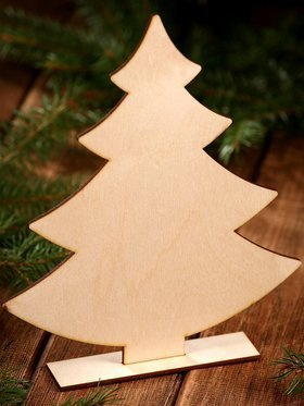 DIY Weihnachtsdekoration Stehender Weihnachtsbaum aus Holz 25 cm