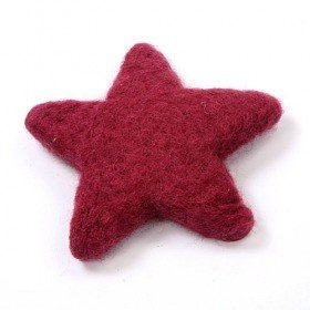 Gwiazdka  filc bordo 12 cm