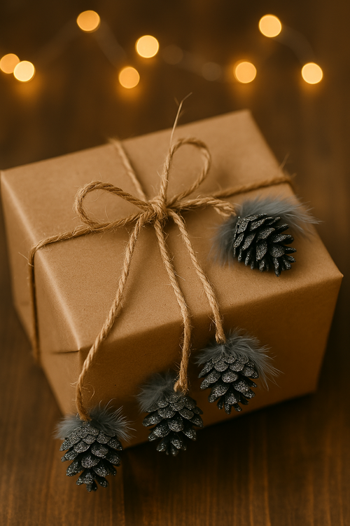 Set of 6 handmade cone-hanger