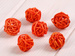 Rattan balls, diameter 2-3 cm, orange, 12 pcs/pkg