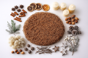 Matte aus Curly Moos groß ca. 30 cm natürlich