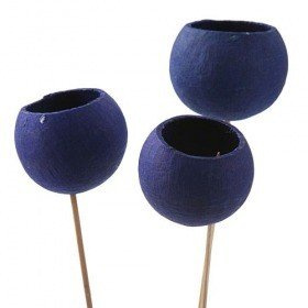 Bell cup on stick, 3  pcs/pkg, blue