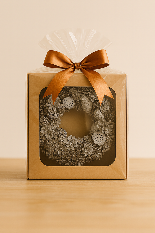 Wreath of cones- bleached 30cm