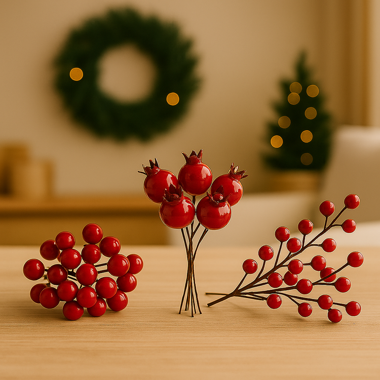 Apples on a wire, Christmas decoration