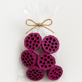 Lotus dyed diameter 6-8 cm 6 pcs/pkg fuchsia