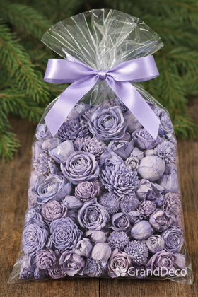 Dried salt flowers 45-50 pcs / pack - pastel purples