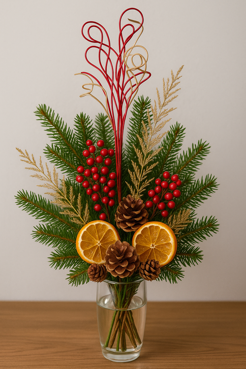 Rattan knots red-gold 10-12 cm 8 pcs/pkg