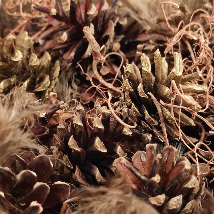 Natürliches Nest, reich ausgestattet, 10-12 cm 