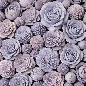 Getrocknete Salzblumen 45-50 Stück / Packung - Pastellpurpur