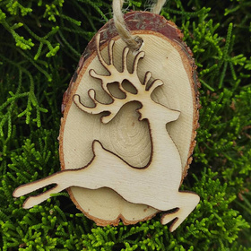 Christmas tree decorations Handmade pendants - Deer Christmas tree