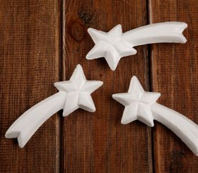 Styrofoam baubles Comet. Christmas decoration for 6 pcs