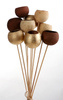 Bouquet of Bell cups Gold-Brown-Natural 9 pcs/pkg