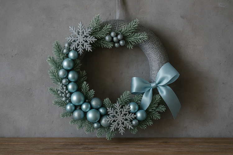 Jute wreath silver ca. 25 cm