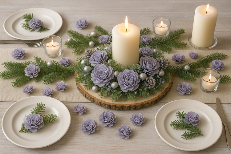 Dried salt flowers 45-50 pcs / pack - pastel purples