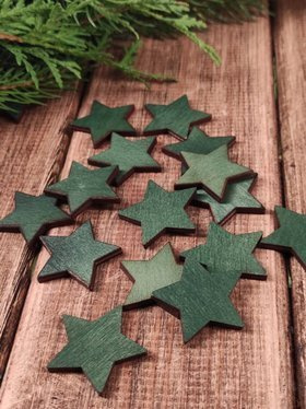 Weihnachtsdekoration aus Holz, Holzsterne 3 cm-12 St./Pack