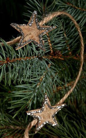 Garland of birchen hearts 150cm