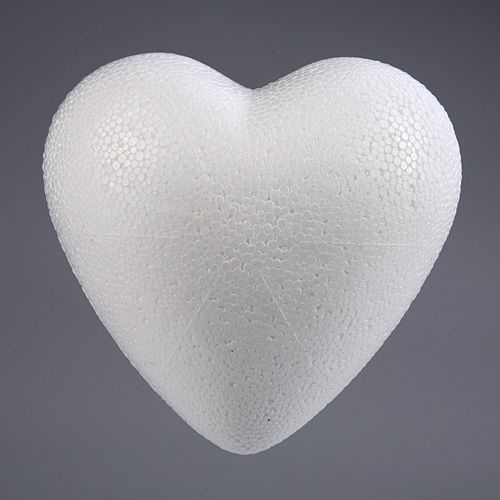  Styrofoam heart 4 cm Styrofoam heart 40 mm Price for 6 pieces