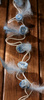 Filzgirlande - Blumen, 240 x 12 cm - blau