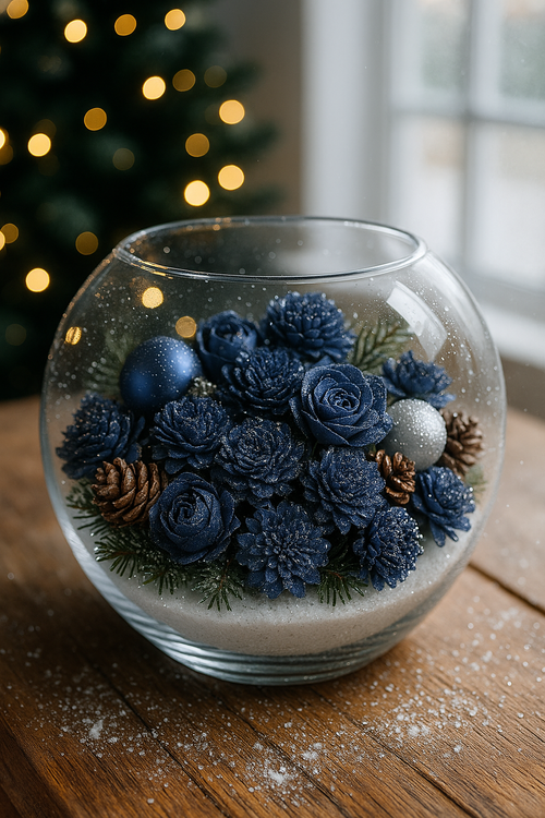 Trockene Blumen - versilbert 2-3 cm  30 Stck