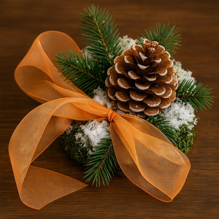 Organza GD 12 cm, 9 m lang, gesäumt, orange