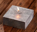 Rustic candle 40/100/100mm silver