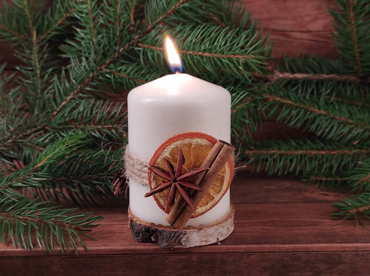 CHRISTMAS DIY garland headdress DIY candle GOLD
