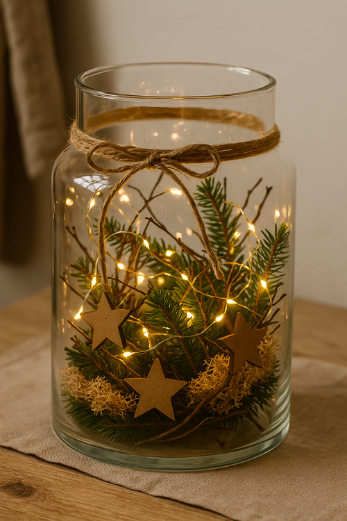 Weihnachtsdekoration aus Holz, Holzsterne 3 cm-12 St./Pack