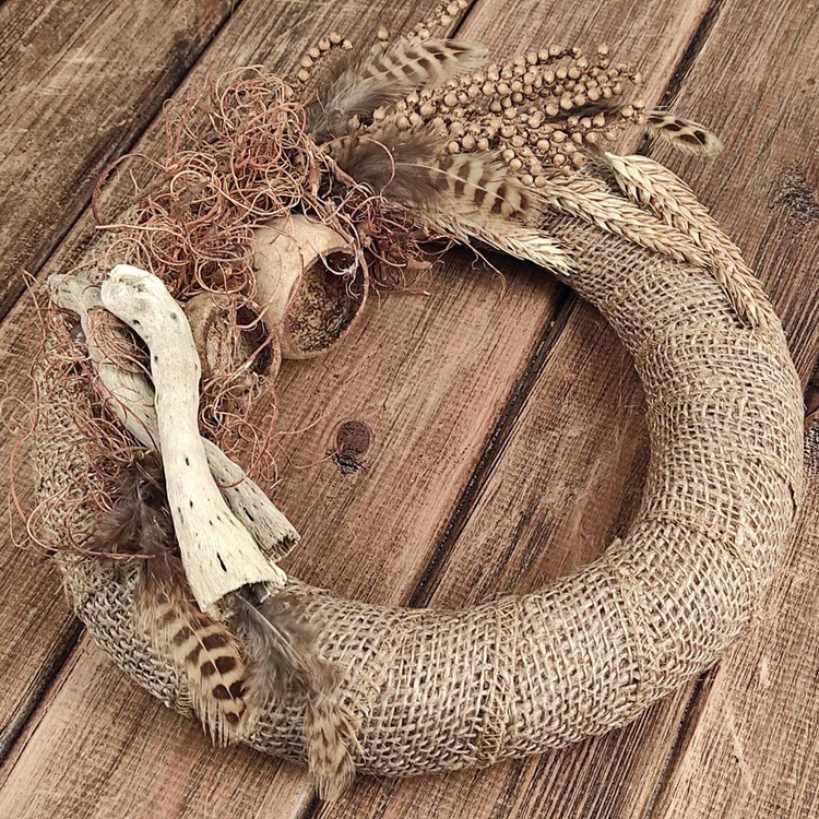 Jute wreath natural ca. 25 cm