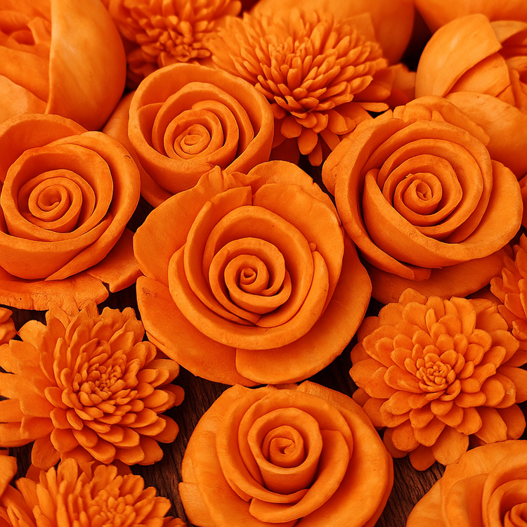 Getrocknete Salzblumen 45-50 Stück / Packung -intensive Orangen