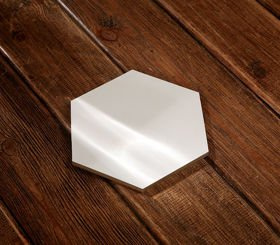 Wooden base 13/15 cm hexagonal for composition