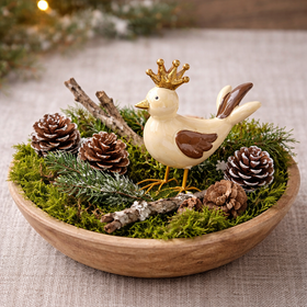 Figürchen - Vogel, cremig, 11 cm