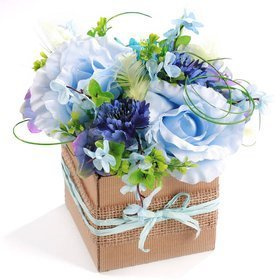 Bouquet of roses, flowerbox, floral basket of roses and wildflowers Mother's Day, birthday, name day