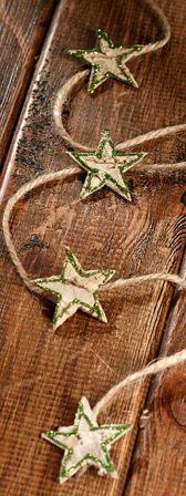 Girlande aus Brikensternen 150 cm