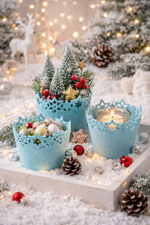 Felt flower pot cover 10/14 cm