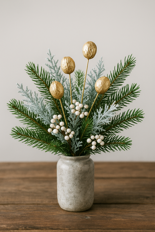 Exotische Früchte am Stäbchen, 6 Stücke - 30 cm, golden