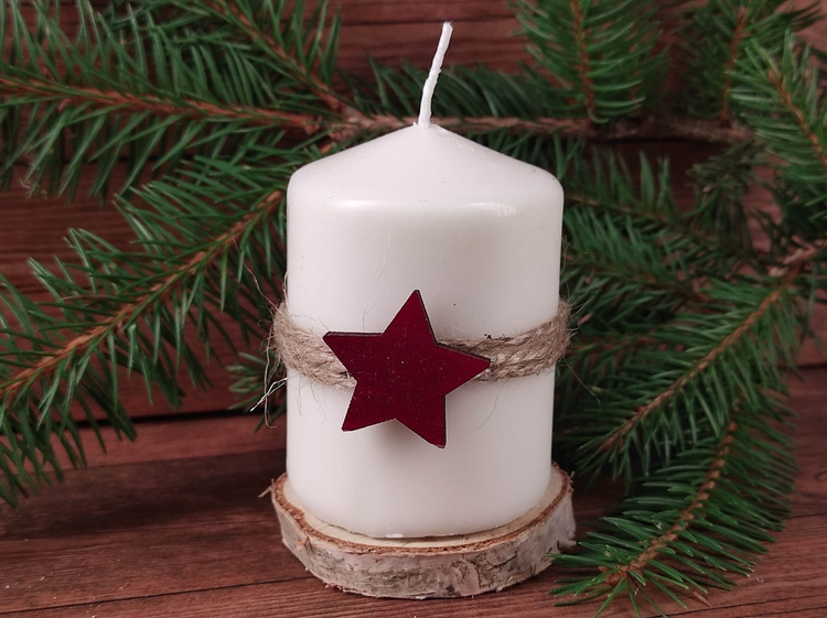 WEIHNACHTEN DIY Girlande Kopfschmuck DIY Kerze ROT GOLD