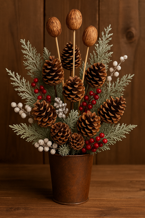 Exotische Früchte am Stäbchen, 6 Stücke - 30 cm, natürlich