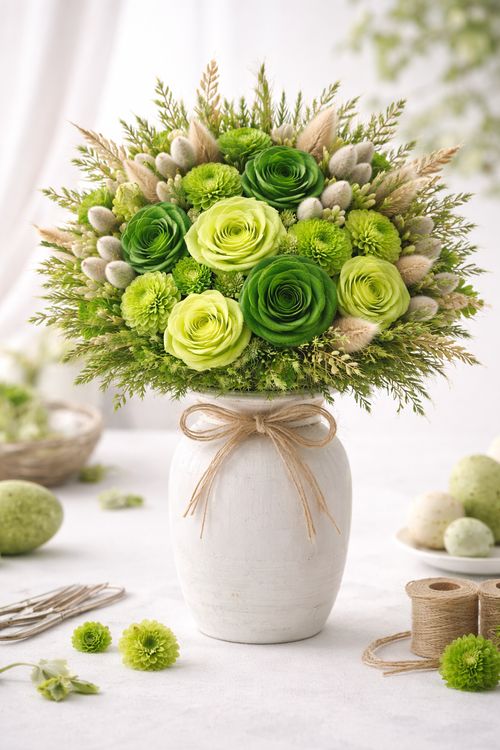 Dried flowers  SOLA, 2-3 cm, 60 pcs/pkg dark green