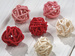 Rattankugeln, Durchmesser 2-3 cm, rosa-weiß, 12 Stücke