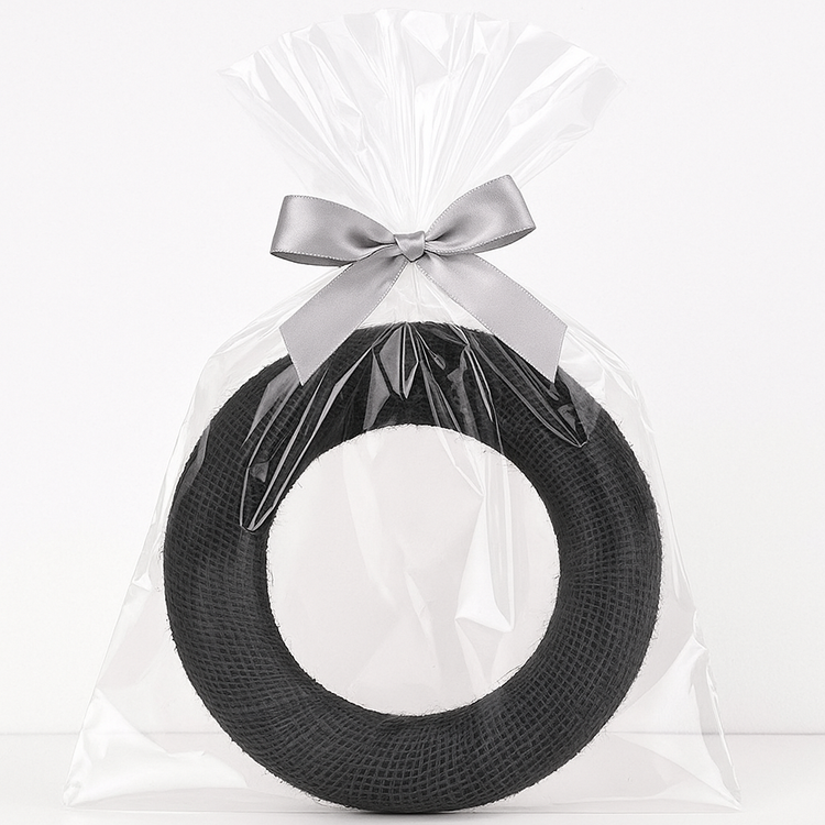 Jute wreath turquoise 25 cm