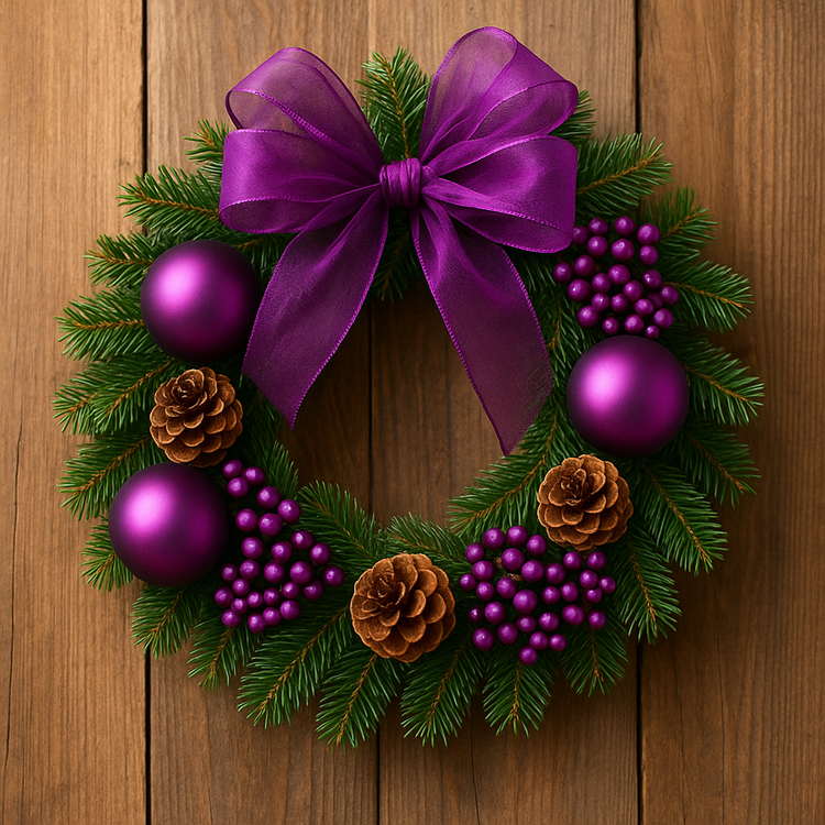 Organza GD 12 cm, 9 m length, bordered - PLUM