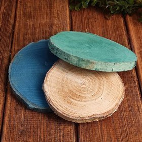 Holzscheibe zur Dekoration, Birke 10-12 cm dick. 1-2 cm 3er Packung