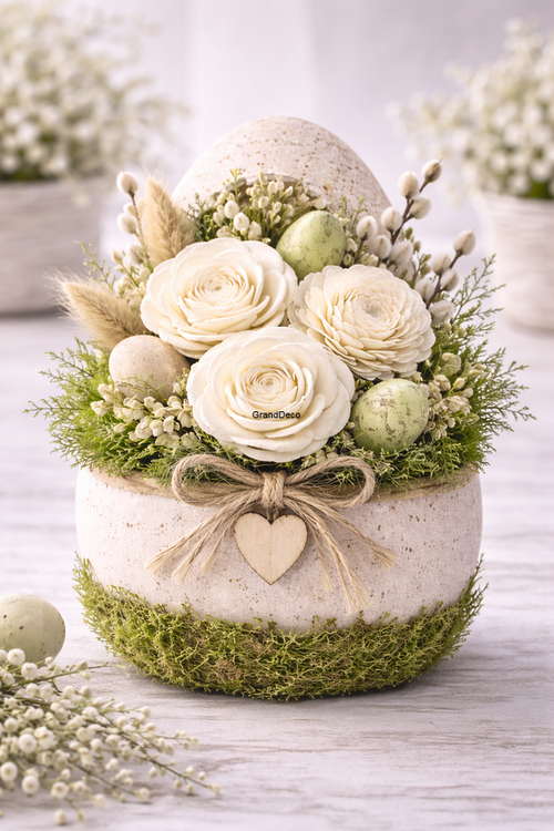 Handmade Christmas decorations - White Christmas tree flowers - 30 pcs / pack