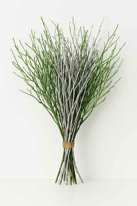 Beerenstrauß, ca. 30 cm lang, grün und silber