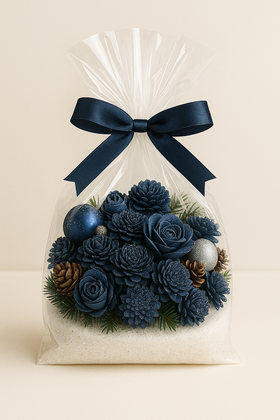 Lotus dyed diameter 6-8 cm 6 pcs/pkg black