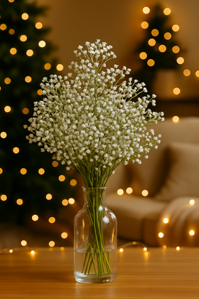 Artificial roses developed white WHITE 3 pcs / pack