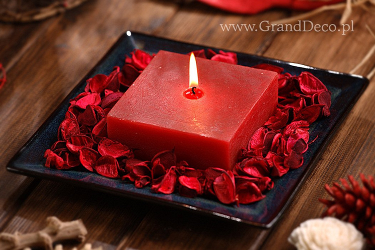Potpourri set with candle- red