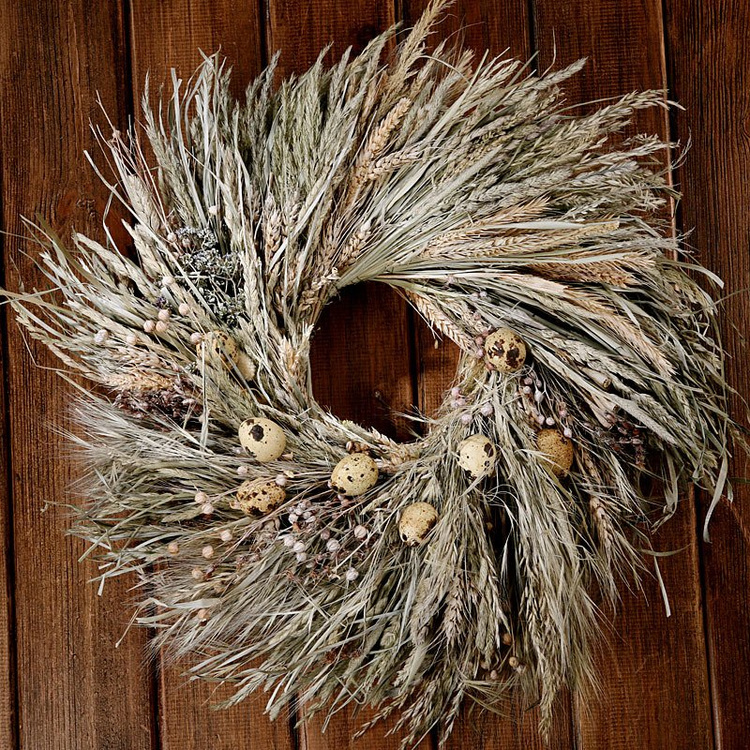 Kranz aus Graspflanzen, Wachtelei, 30-40 cm