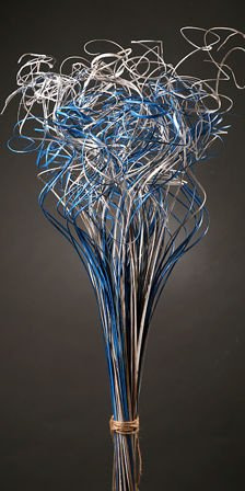 Curly grass, bunch, white-blue, ca. 40 cm